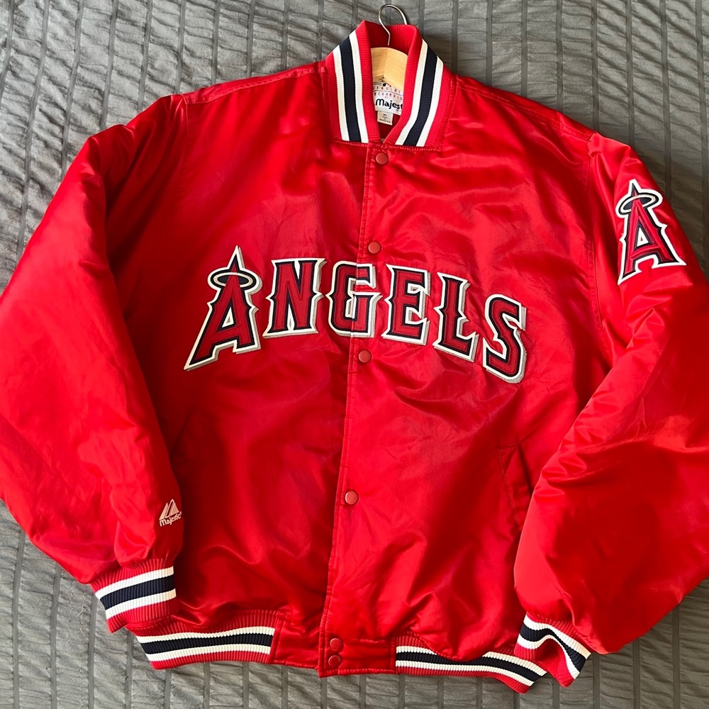 Vintage Majestic Los Angeles / Anaheim Angels Baseball Bomber Jacket